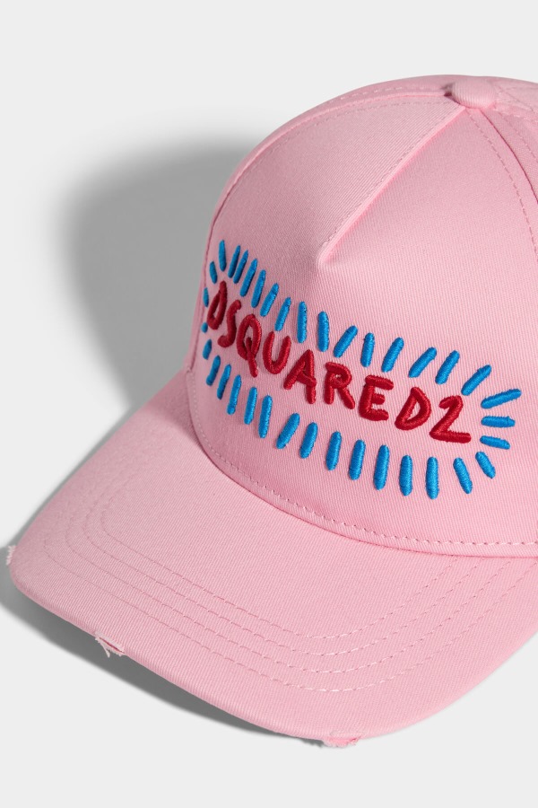 Cartoon Baseball Cap WHITE/LIGHT PINK