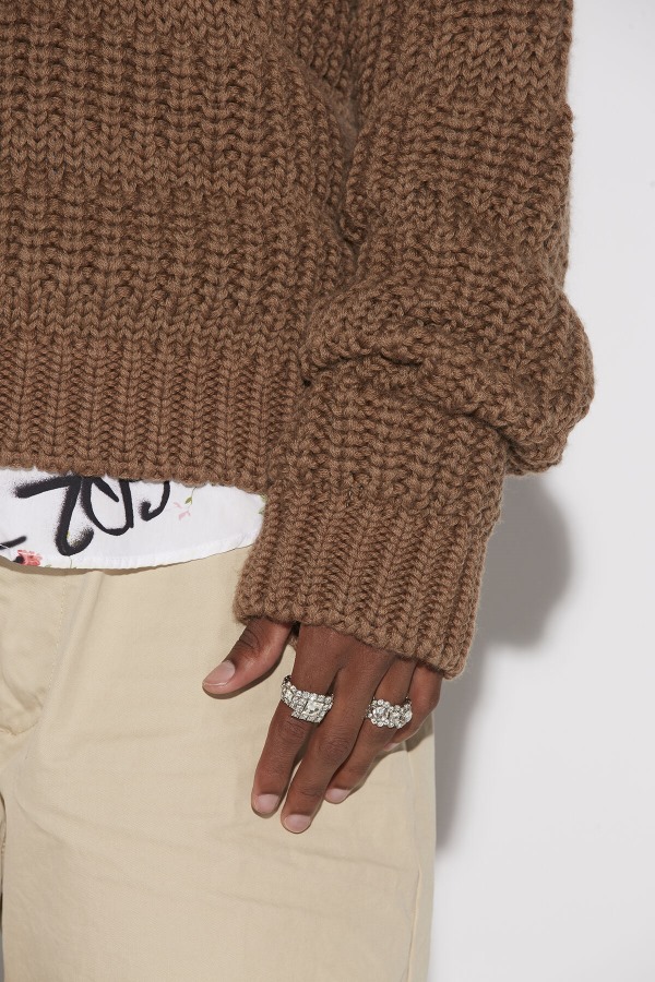 Chunky Knit Sweater WHITE
