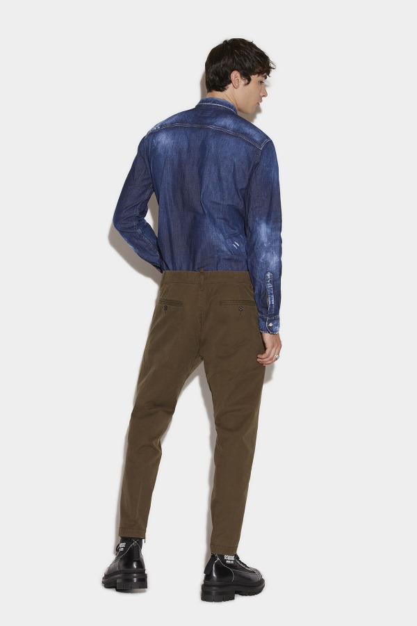 Super Light New Dan Trousers WHITE/DARK MILITARY GREEN