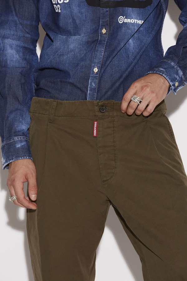 Super Light New Dan Trousers WHITE/DARK MILITARY GREEN