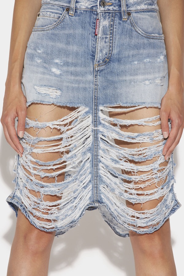 Ripped Midi Skirt