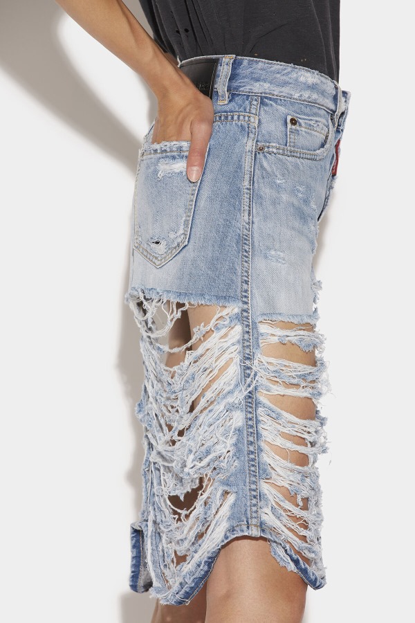 Ripped Midi Skirt