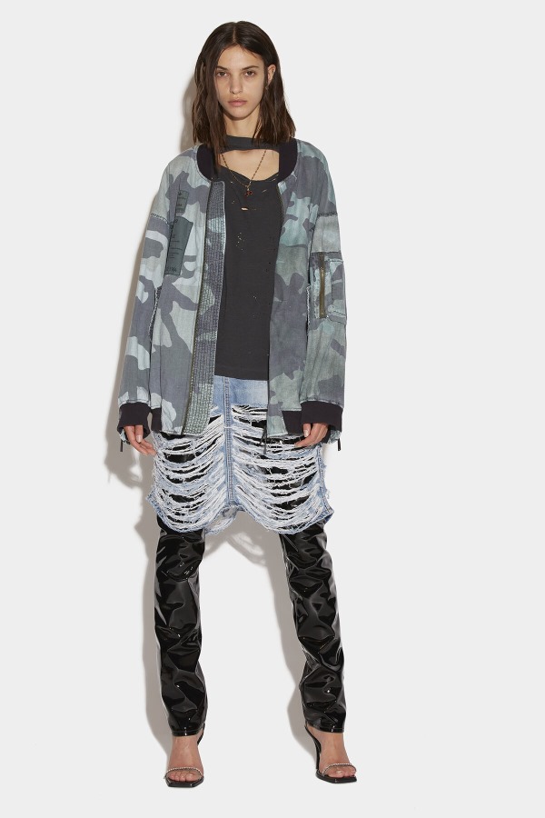 Ripped Midi Skirt