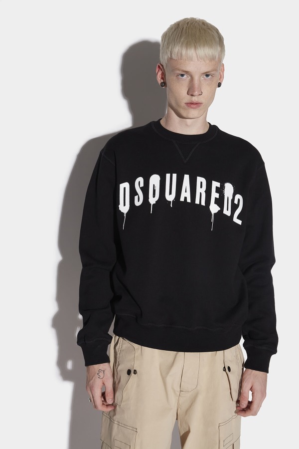 Spray Logo Cool Sweater WHITE