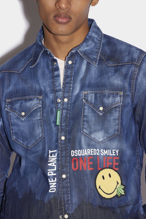 Smiley Cotton Western Shirt