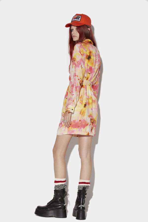 Gathered Shirt Dress FANTASY D2