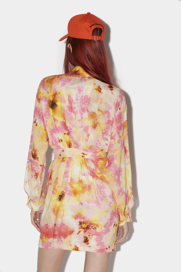 Gathered Shirt Dress FANTASY D2