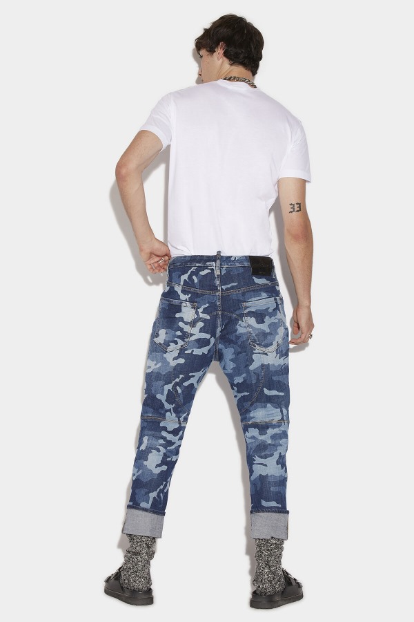 Dark Camouflage Wash Combat Jeans