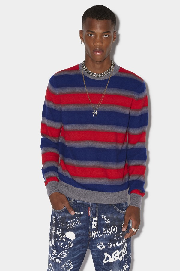 Stripes Round Neck Sweater