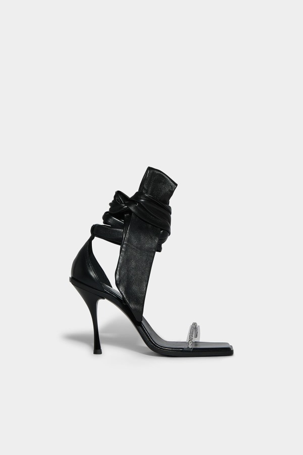 WHITE Cassandra Heeled Sandals