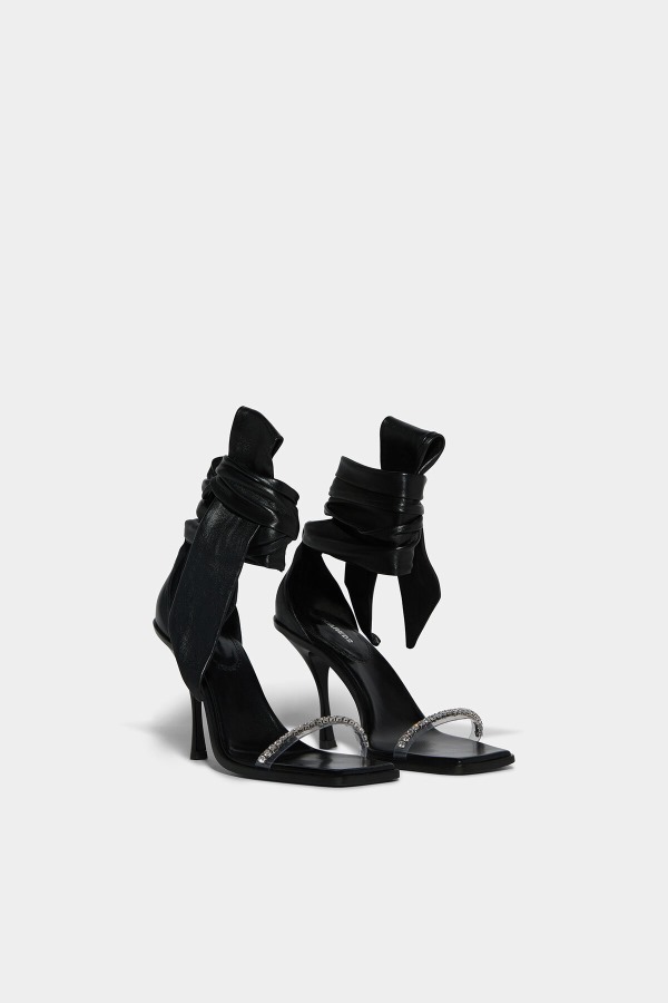WHITE Cassandra Heeled Sandals