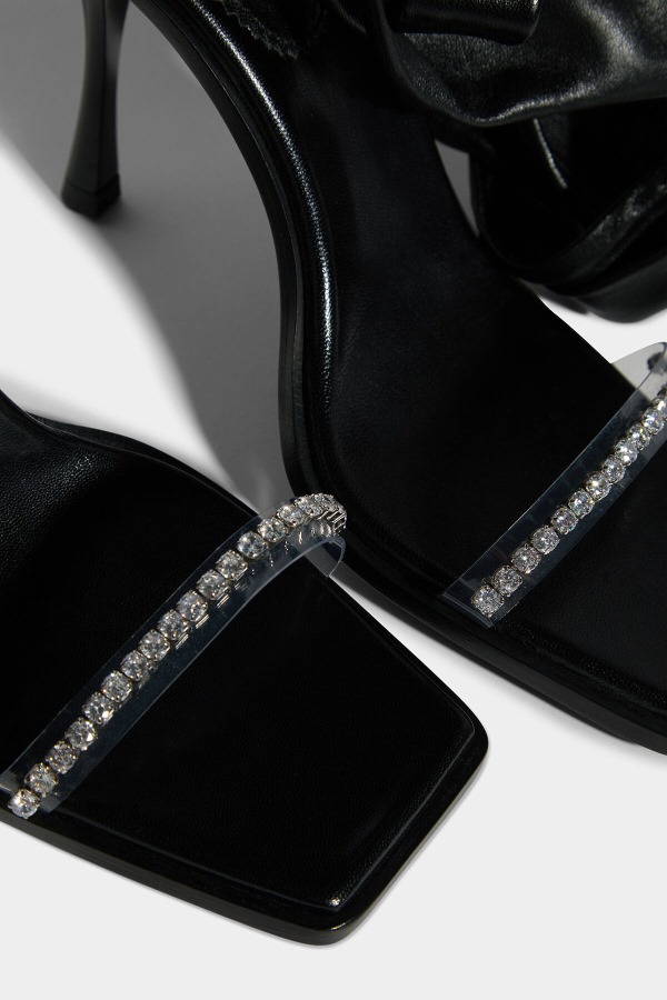 WHITE Cassandra Heeled Sandals