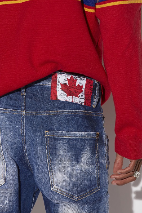 Dark Cloudy Bleach Wash Skater Jeans