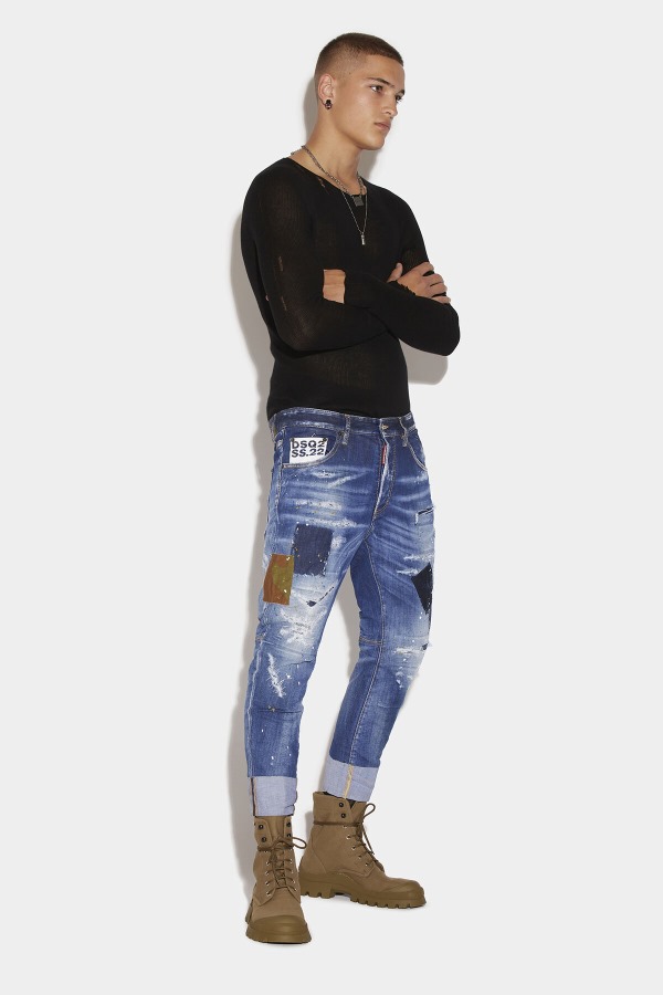 Medium Camo Patch Wash Sailor Jeans