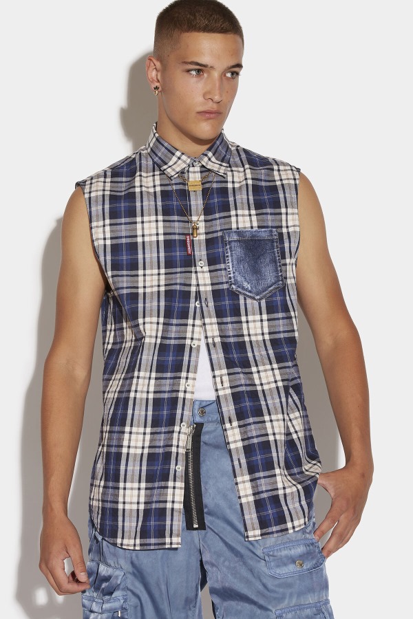 Dropped Sleevless Shirt