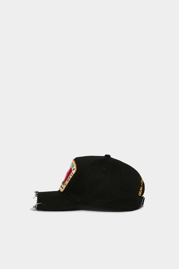 Canadian Flag Baseball Cap BLACK D2