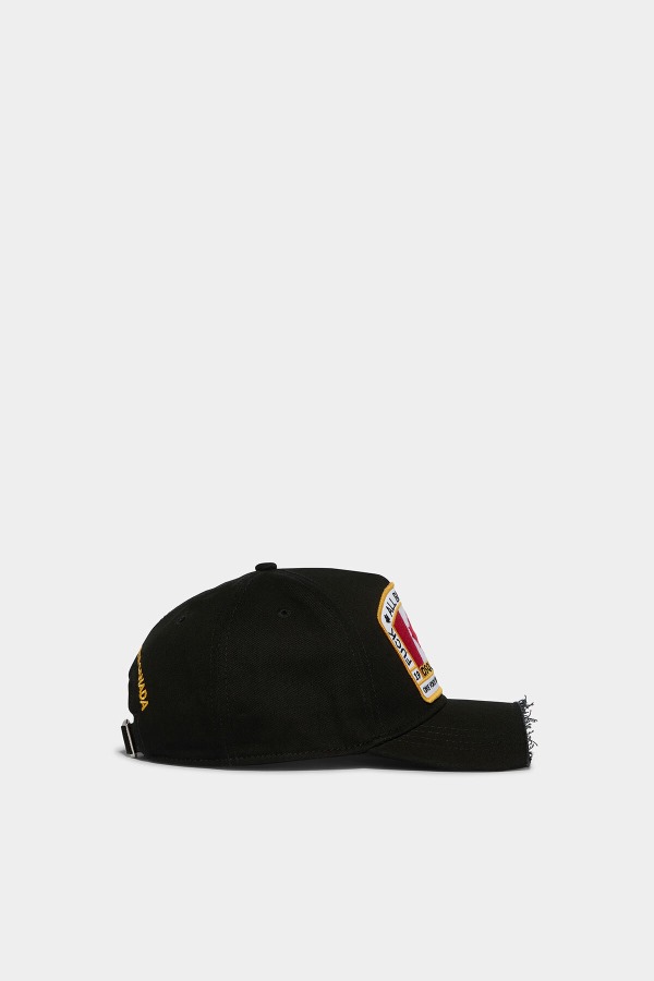 Canadian Flag Baseball Cap BLACK D2