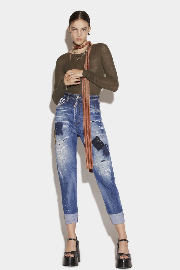 Medium Camo Patch Wash Sasoon Jeans