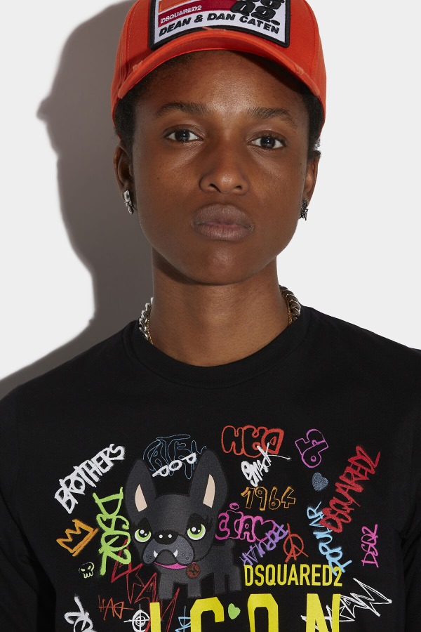 Icon Spray Sweatshirt D2 BLACK