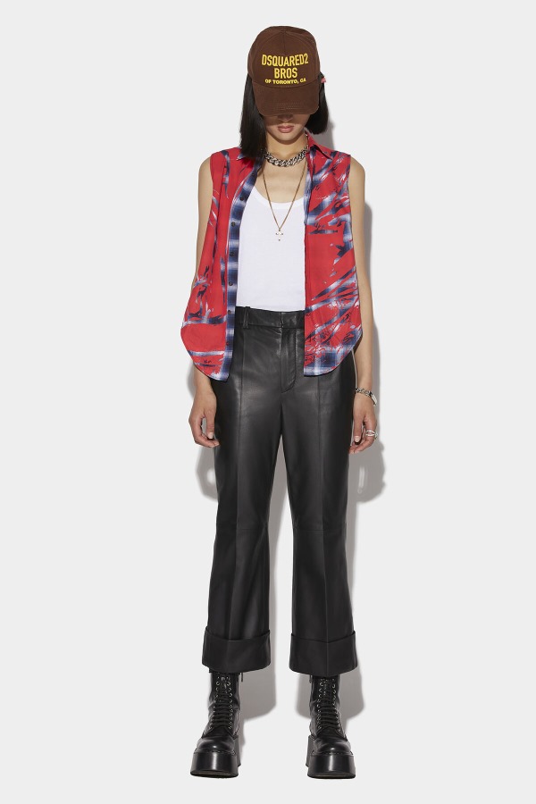 ORANGE One Pleat Bell Bottom Trousers