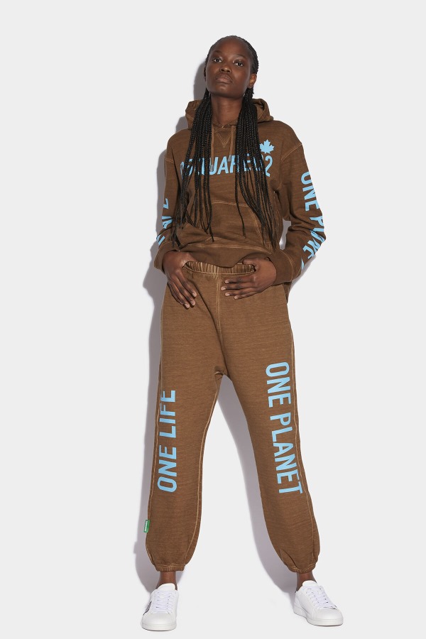 One Life Organic Cotton Joggers BROWN D2