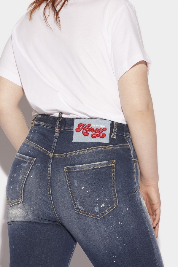 Honey Dark Wash High Waisted Bell Bottom Jeans
