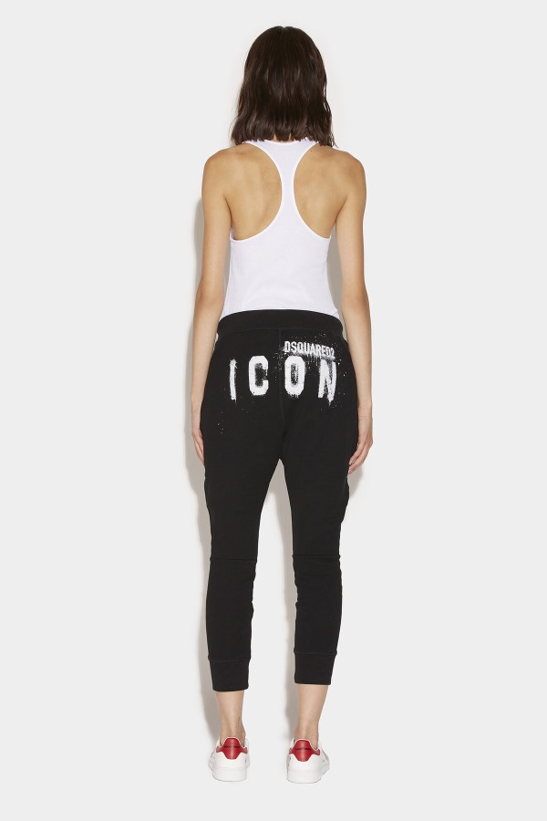 WHITE Icon Spray Sweatpants