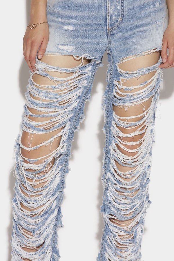 Super Destroyed Wash Boston Jeans