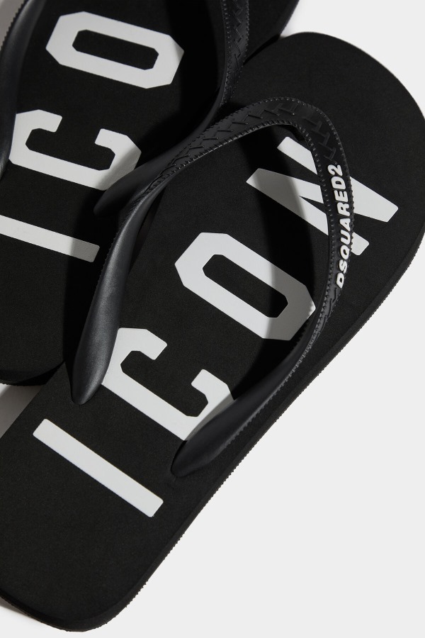 Be Icon Flip Flops BLACK