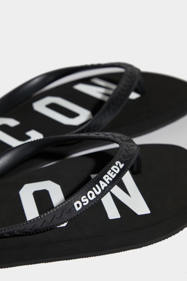 Be Icon Flip Flops BLACK