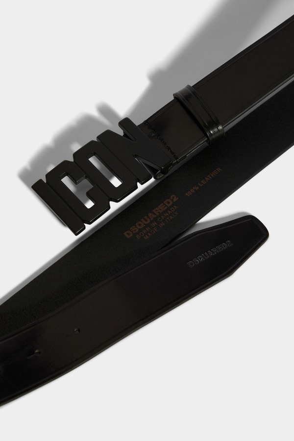 BLACK Be Icon Plaque Belt