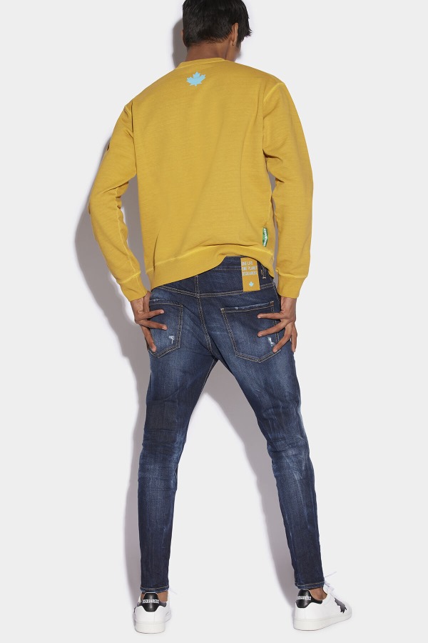 Brown Tab Partially Organic Cotton Skater Jeans D2 BLUE
