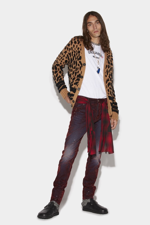 Velvet Wash Cool Guy Jeans SALMON/BORDEAUX