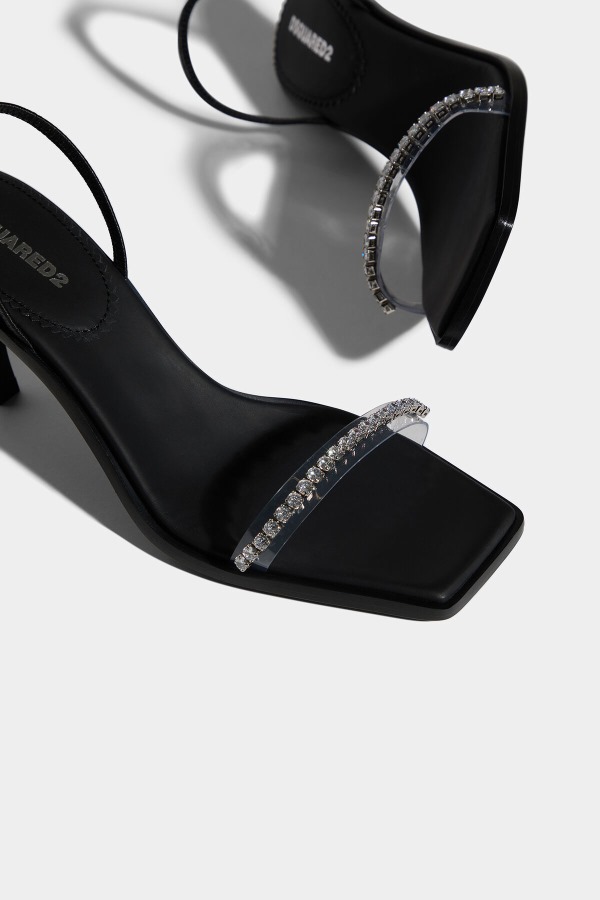 WHITE Cassandra Heeled Sandals D2