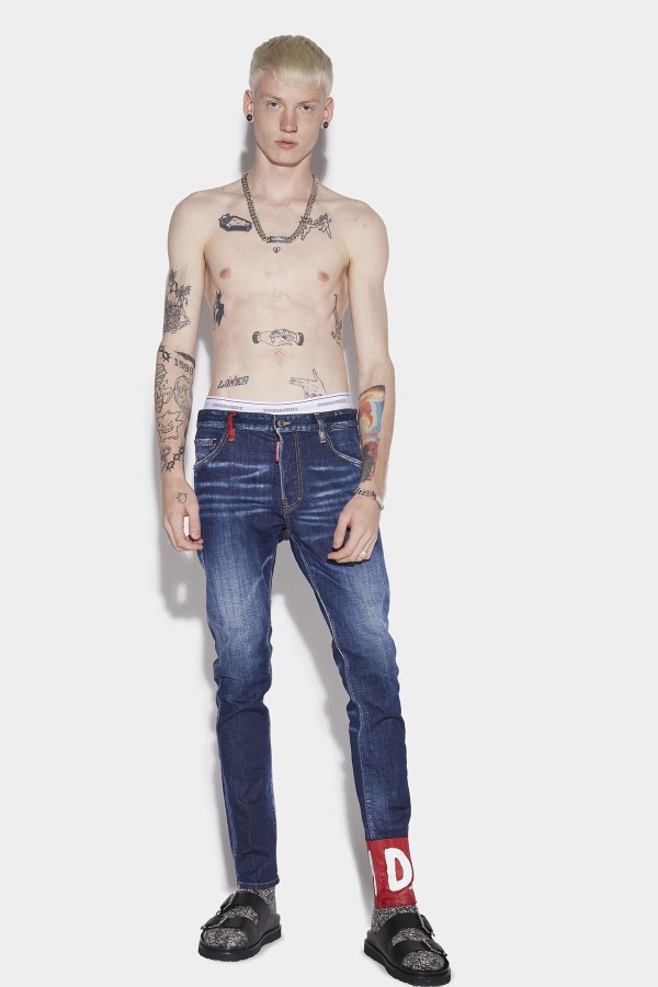 L.A. Customized Cool Guy Cropped Jeans D2