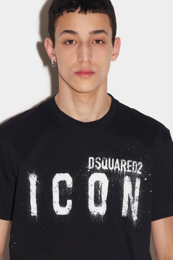 WHITE Icon Spray Cool T-Shirt D2