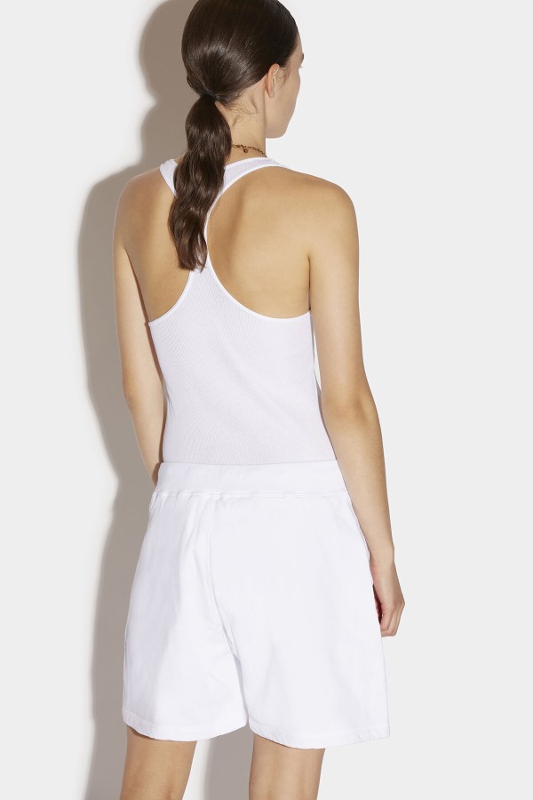 Icon Spray Sweat Shorts WHITE/BLACK