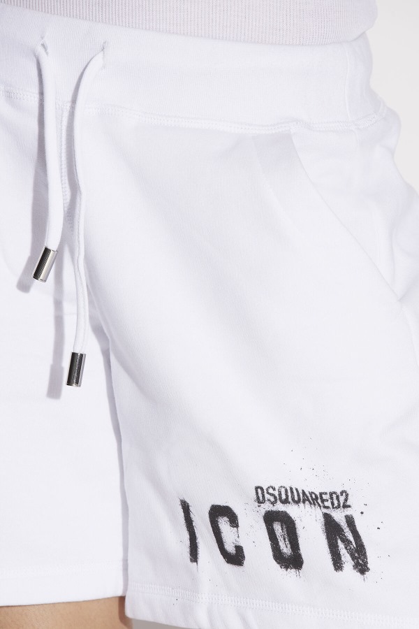 Icon Spray Sweat Shorts WHITE/BLACK