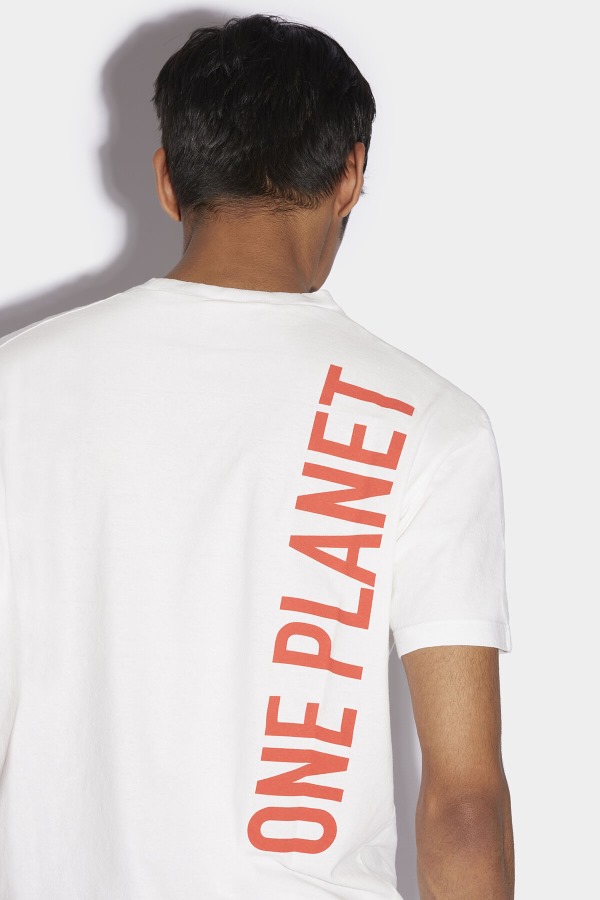 WHITE Smiley Partially Recycled Cotton Cool Fit T-Shirt