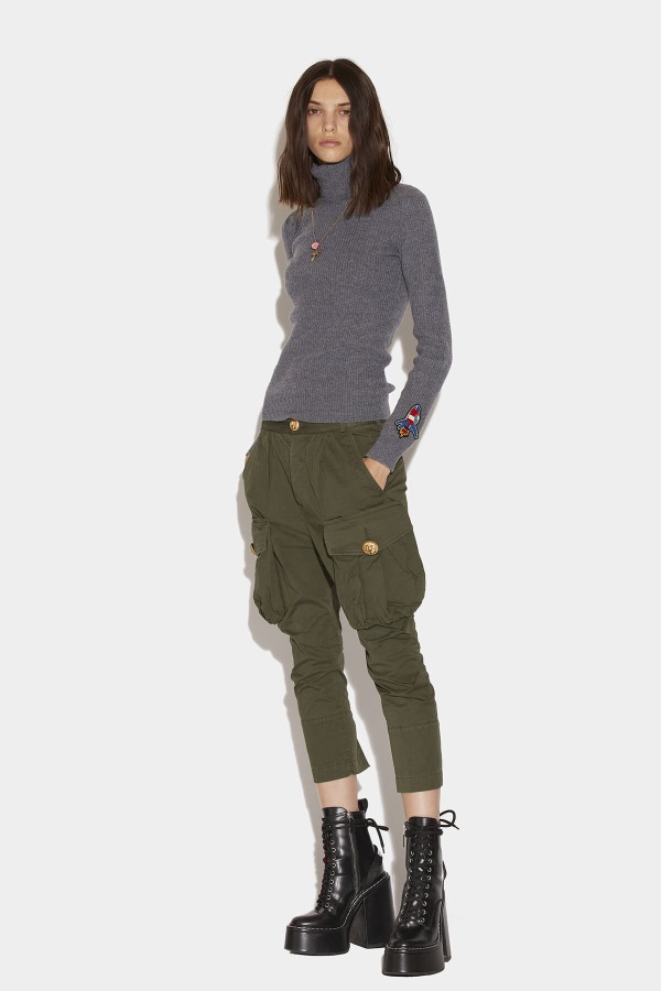 Skinny Cargo Pants GREEN