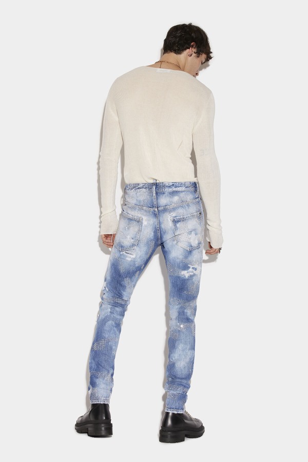 Light Camo Glitter Wash Cool Guy Jeans