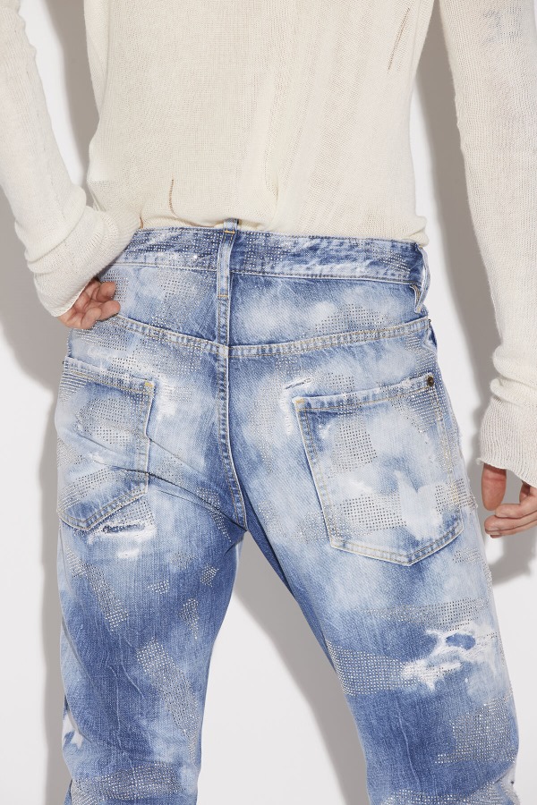 Light Camo Glitter Wash Cool Guy Jeans