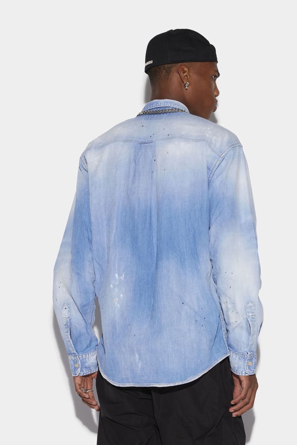 Dropped Shoulder Shirt D2 BLUE