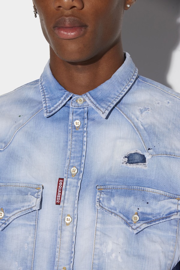 Dropped Shoulder Shirt D2 BLUE