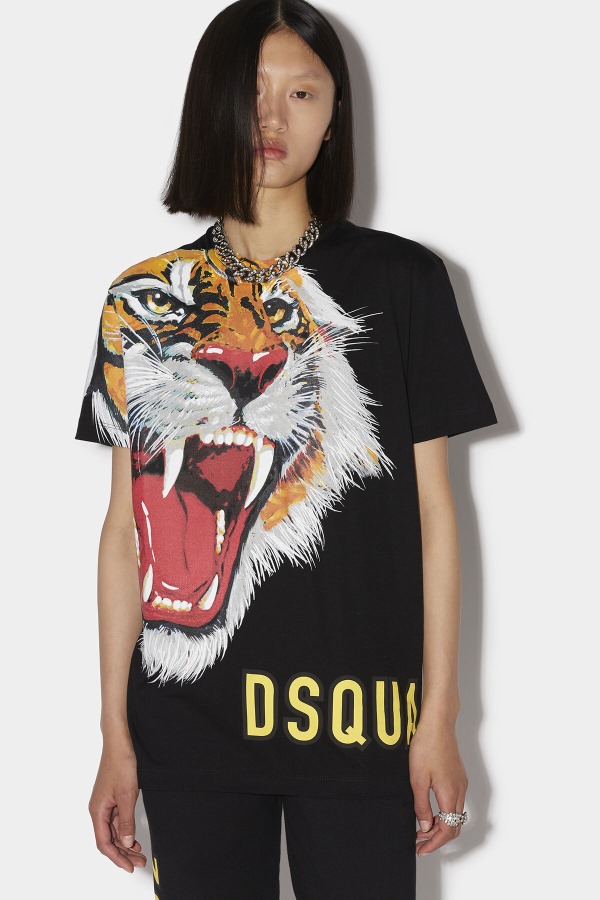 D2 Tiger T-Shirt D2 BLACK
