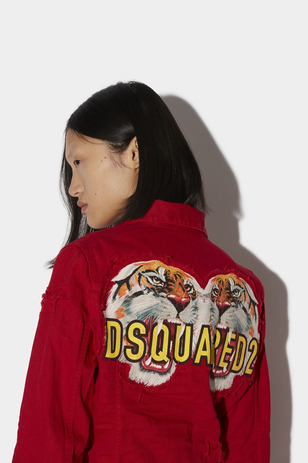 D2 Tiger Boyfriend Jacket