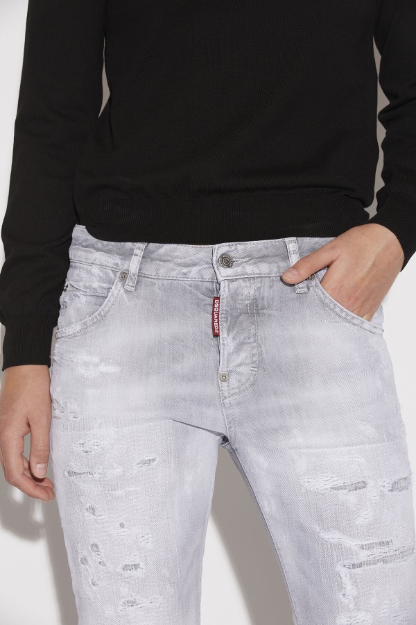 Piranha Grey Denim Wash Cool Girl Cropped Jeans
