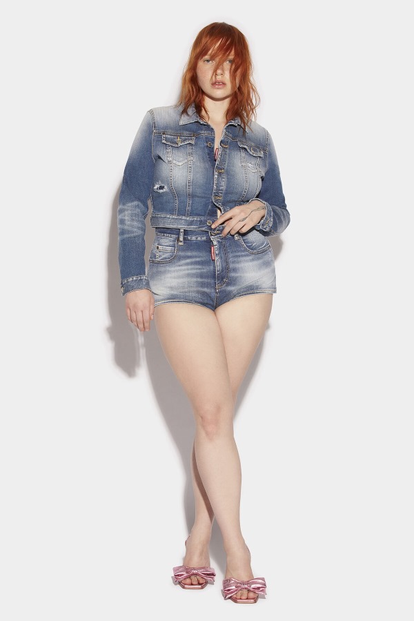 Honey High Waist Hot Pants D2 BLUE