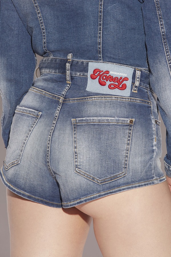Honey High Waist Hot Pants D2 BLUE