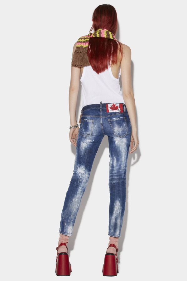 Dark Cloudy Bleach Wash Jennifer Jeans